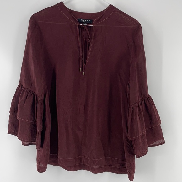 Maven West Tops - Maven West Ruffle Sleeve Top
